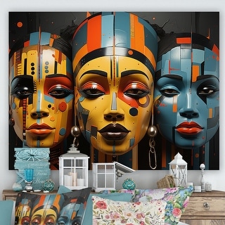 Designart "Minimalism African Tribes Women III" African Tribes Wall Art